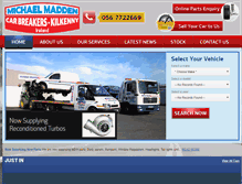 Tablet Screenshot of maddencardismantlers.com